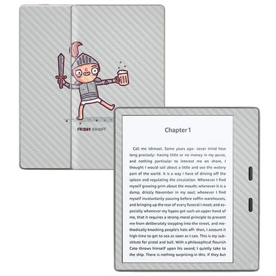MightySkins Carbon Fiber Skin for Amazon Kindle Oasis 7" (9th Gen) - Friday Knight | Protective, Durable Textured Carbon Fiber Finish | Easy to Apply, Remove, and Change Styles | Made in The USA