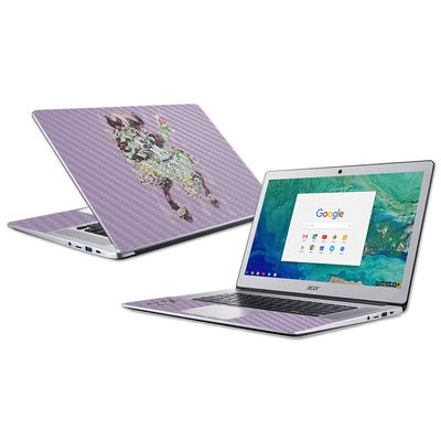 MightySkins Carbon Fiber Skin for Acer Chromebook 15 (2018) - Satyr | Protective, Durable Textured Carbon Fiber Finish | Easy to Apply, Remove, and Change Styles | Made in The USA