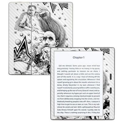 MightySkins Carbon Fiber Skin for Amazon Kindle Oasis 7" (9th Gen) - Disoriented | Protective, Durable Textured Carbon Fiber Finish | Easy to Apply, Remove, and Change Styles | Made in The USA