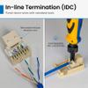ICC 1-Port Surface Mount Box with 6P6C Voice Keystone Jack, EZ IDC Telephone Jack Box for RJ11 and RJ12 Cabling, Ivory view 3