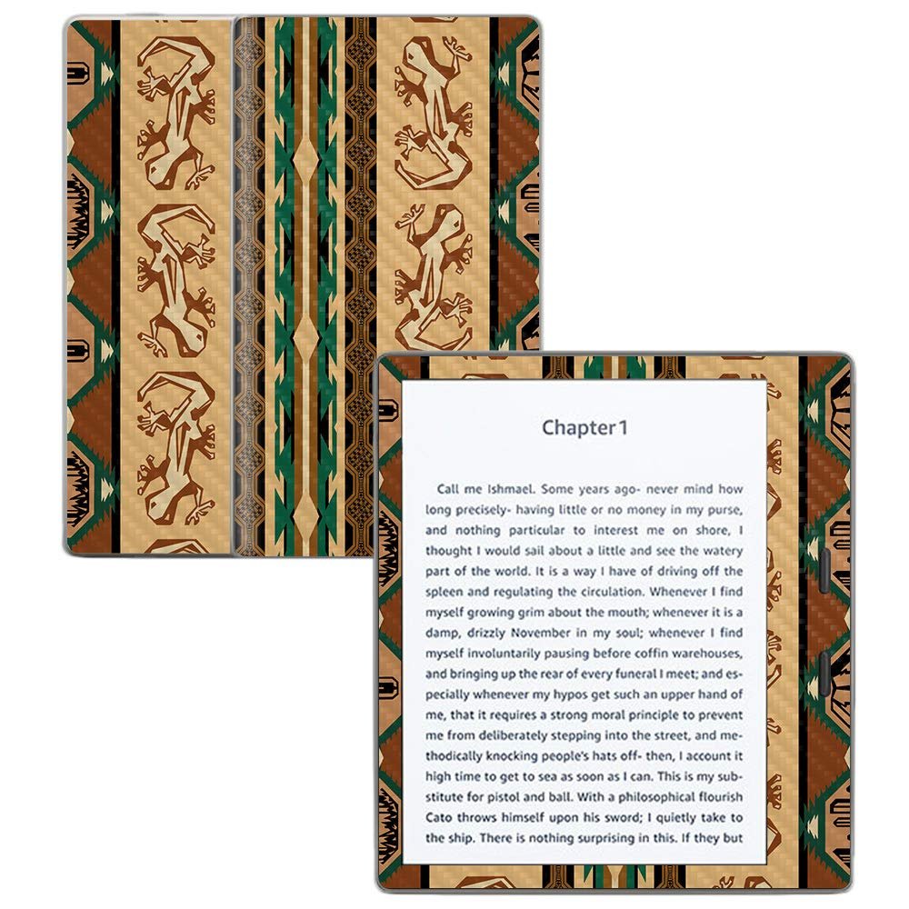 MightySkins Carbon Fiber Skin for Amazon Kindle Oasis 7" (9th Gen) - Desert Stripes | Protective, Durable Textured Carbon Fiber Finish | Easy to Apply, Remove, and Change Styles | Made in The USA