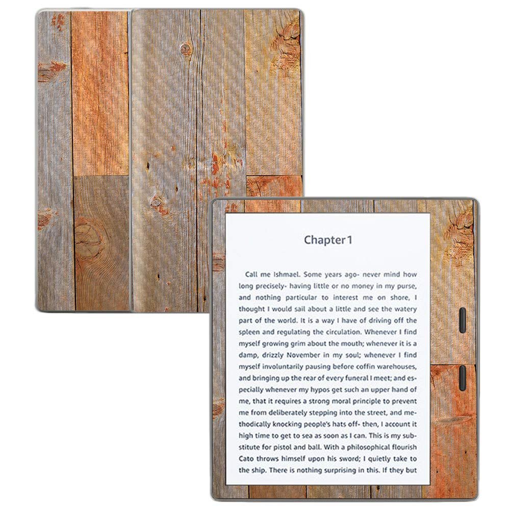 MightySkins Carbon Fiber Skin for Amazon Kindle Oasis 7" (9th Gen) - Barnwood | Protective, Durable Textured Carbon Fiber Finish | Easy to Apply, Remove, and Change Styles | Made in The USA