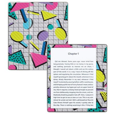 MightySkins Carbon Fiber Skin for Amazon Kindle Oasis 7" (9th Gen) - Awesome 80s | Protective, Durable Textured Carbon Fiber Finish | Easy to Apply, Remove, and Change Styles | Made in The USA