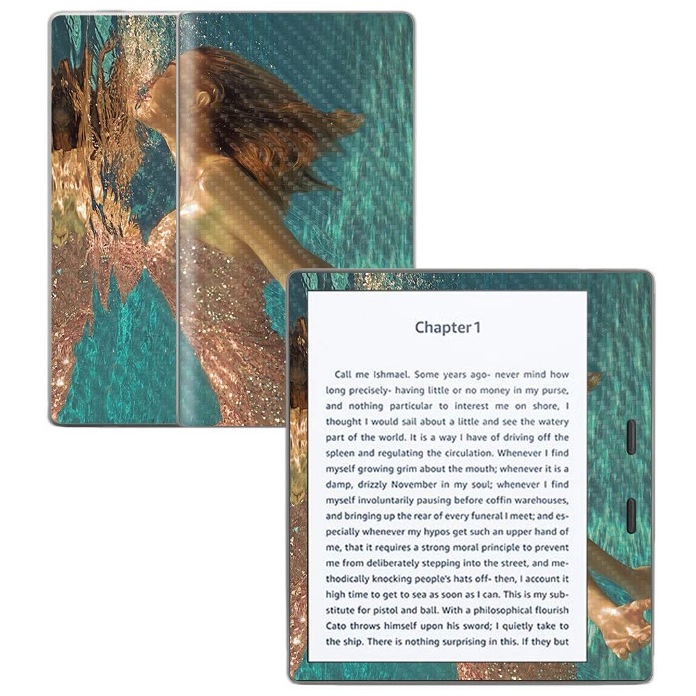 MightySkins Carbon Fiber Skin for Amazon Kindle Oasis 7" (9th Gen) - Sparkle | Protective, Durable Textured Carbon Fiber Finish | Easy to Apply, Remove, and Change Styles | Made in The USA