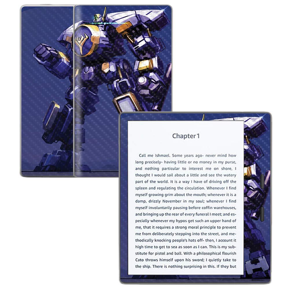 MightySkins Carbon Fiber Skin for Amazon Kindle Oasis 7" (9th Gen) - Golem | Protective, Durable Textured Carbon Fiber Finish | Easy to Apply, Remove, and Change Styles | Made in The USA
