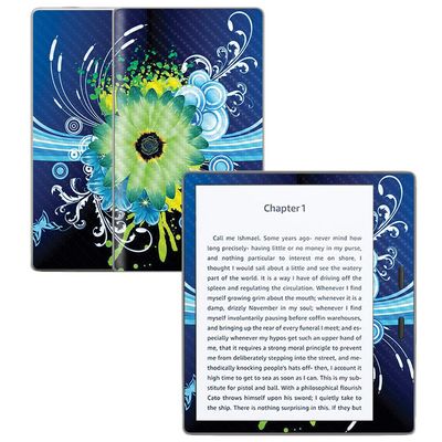 MightySkins Carbon Fiber Skin for Amazon Kindle Oasis 7" (9th Gen) - Flower Explosion | Protective, Durable Textured Carbon Fiber Finish | Easy to Apply, Remove, and Change Styles | Made in The USA