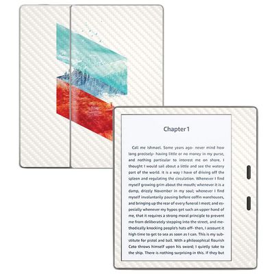 MightySkins Carbon Fiber Skin for Amazon Kindle Oasis 7" (9th Gen) - Mountain Stripes | Protective, Durable Textured Carbon Fiber Finish | Easy to Apply, Remove, and Change Styles | Made in The USA
