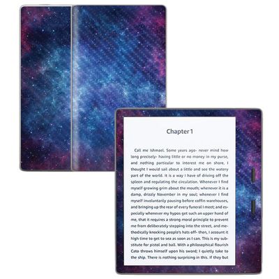 MightySkins Carbon Fiber Skin for Amazon Kindle Oasis 7" (9th Gen) - Nebula | Protective, Durable Textured Carbon Fiber Finish | Easy to Apply, Remove, and Change Styles | Made in The USA