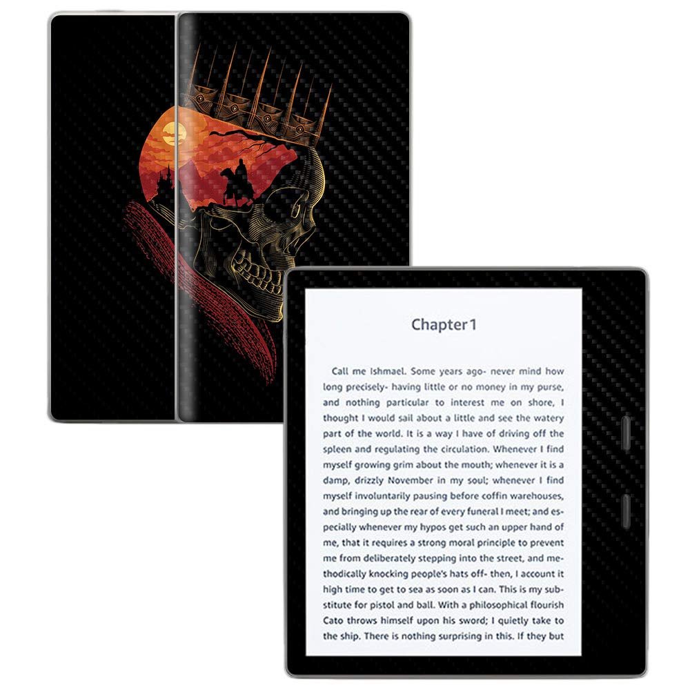 MightySkins Carbon Fiber Skin for Amazon Kindle Oasis 7" (9th Gen) - King Nothing | Protective, Durable Textured Carbon Fiber Finish | Easy to Apply, Remove, and Change Styles | Made in The USA