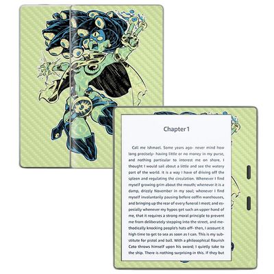 MightySkins Carbon Fiber Skin for Amazon Kindle Oasis 7" (9th Gen) - Eye Gazer | Protective, Durable Textured Carbon Fiber Finish | Easy to Apply, Remove, and Change Styles | Made in The USA