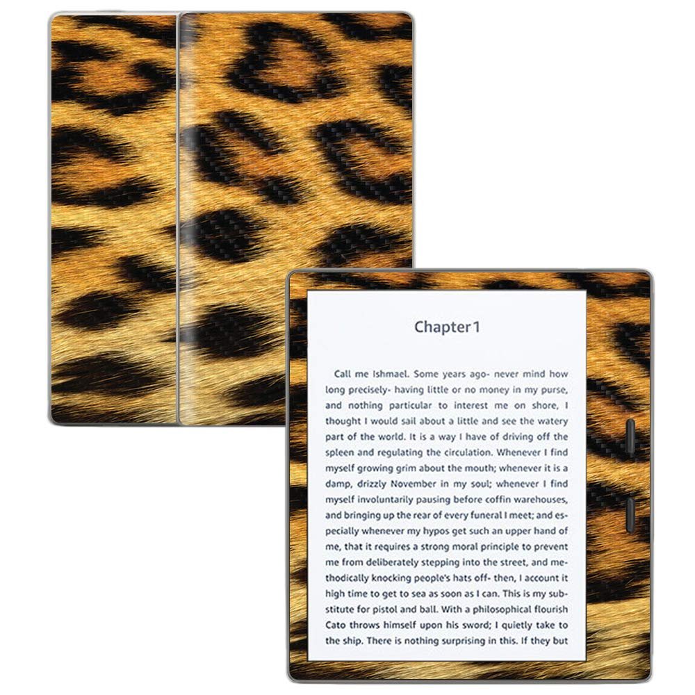 MightySkins Carbon Fiber Skin for Amazon Kindle Oasis 7" (9th Gen) - Cheetah | Protective, Durable Textured Carbon Fiber Finish | Easy to Apply, Remove, and Change Styles | Made in The USA