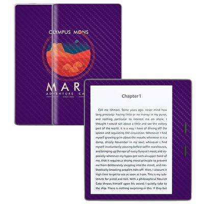 MightySkins Carbon Fiber Skin for Amazon Kindle Oasis 7" (9th Gen) - Mars Adventure Camp | Protective, Durable Textured Carbon Fiber Finish | Easy to Apply, Remove, and Change Styles | Made in The USA
