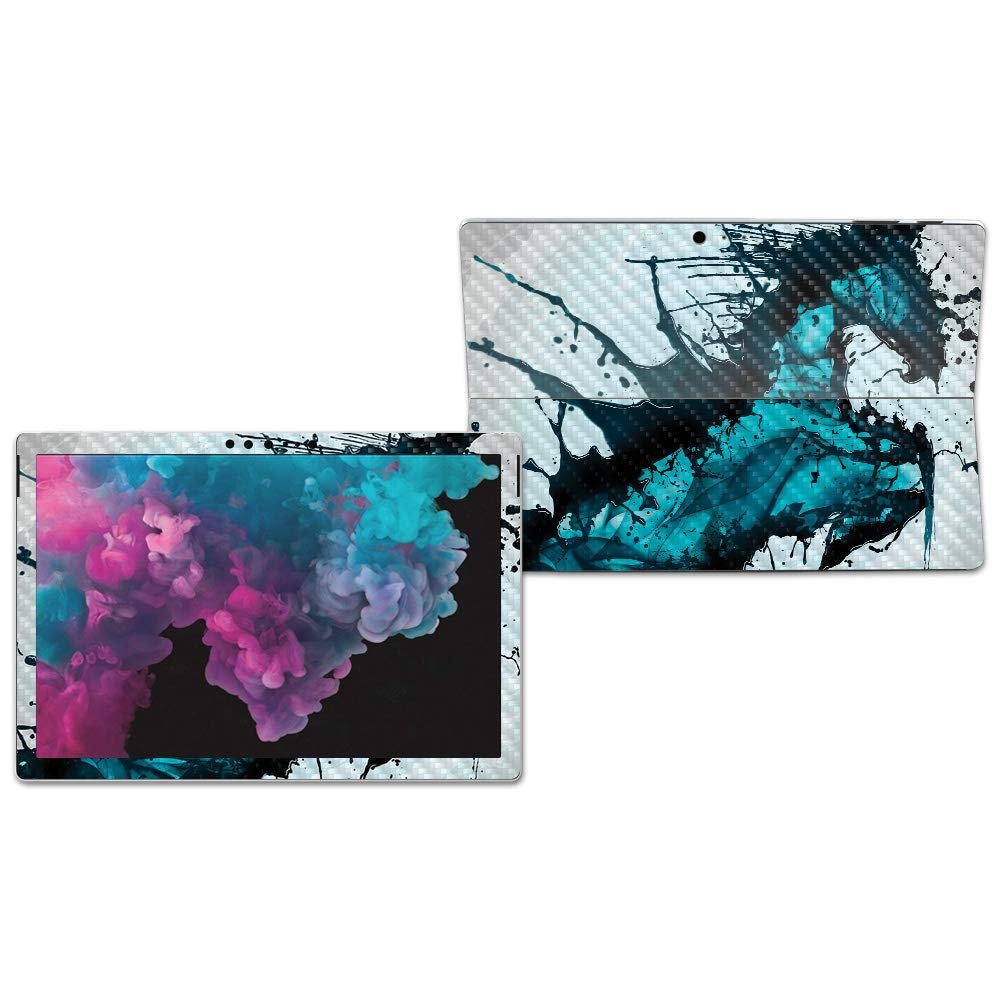 MightySkins Carbon Fiber Skin for Microsoft Surface Pro 6 - Wild Splash | Protective, Durable Textured Carbon Fiber Finish | Easy to Apply, Remove, and Change Styles | Made in The USA