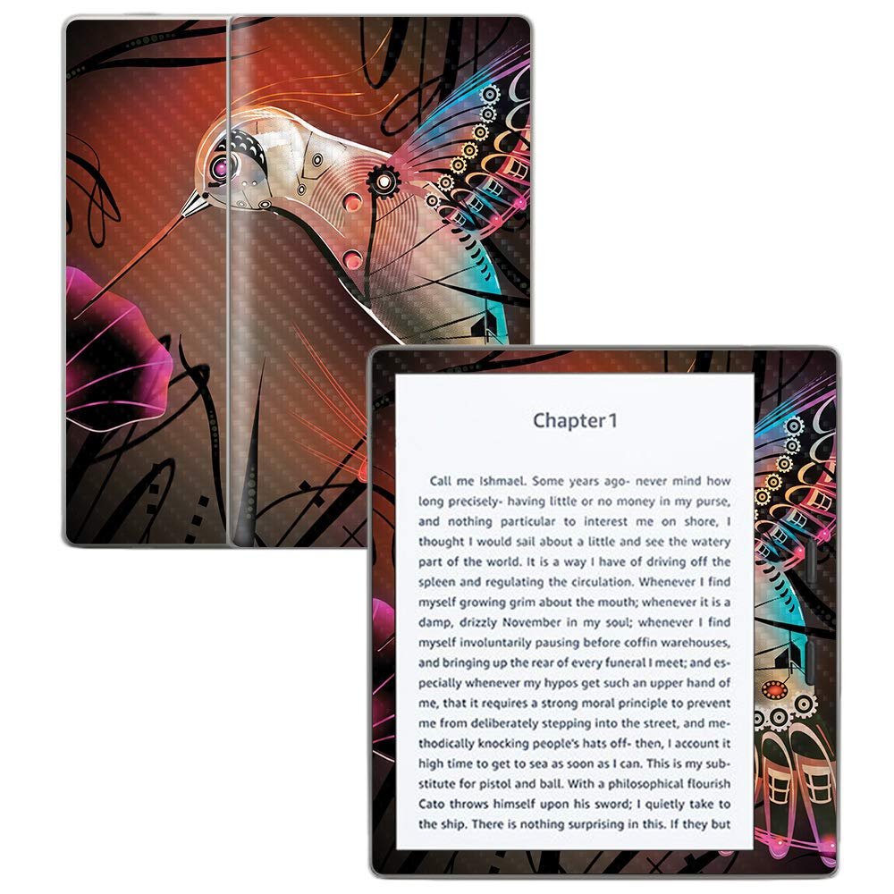 MightySkins Carbon Fiber Skin for Amazon Kindle Oasis 7" (9th Gen) - Cyborg Nature | Protective, Durable Textured Carbon Fiber Finish | Easy to Apply, Remove, and Change Styles | Made in The USA