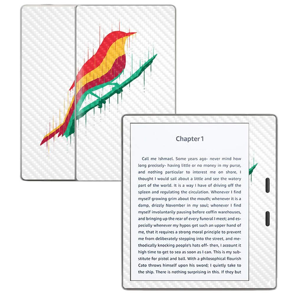 MightySkins Carbon Fiber Skin for Amazon Kindle Oasis 7" (9th Gen) - Melting Bird | Protective, Durable Textured Carbon Fiber Finish | Easy to Apply, Remove, and Change Styles | Made in The USA