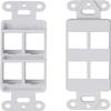 10 Pack Keystone Wall Plate 4 Port, White Decorator Insert Cover for Ethernet, HDMI, Coax, Cat6 Cat5, RJ45, Home & Office Installations view 4