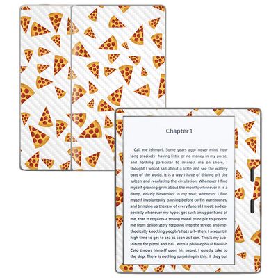 MightySkins Carbon Fiber Skin for Amazon Kindle Oasis 7" (9th Gen) - Body by Pizza | Protective, Durable Textured Carbon Fiber Finish | Easy to Apply, Remove, and Change Styles | Made in The USA