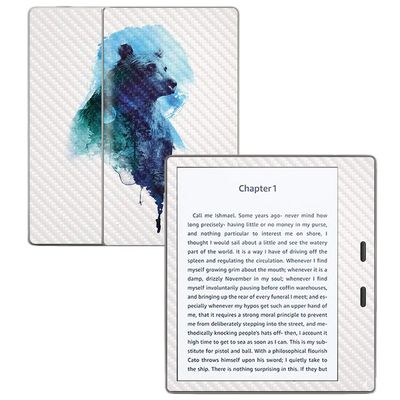 MightySkins Carbon Fiber Skin for Amazon Kindle Oasis 7" (9th Gen) - Spirit Bear | Protective, Durable Textured Carbon Fiber Finish | Easy to Apply, Remove, and Change Styles | Made in The USA