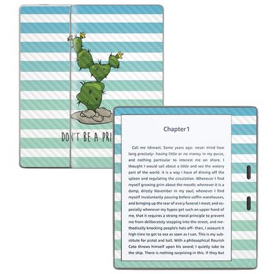 MightySkins Carbon Fiber Skin for Amazon Kindle Oasis 7" (9th Gen) - Happy Cactus | Protective, Durable Textured Carbon Fiber Finish | Easy to Apply, Remove, and Change Styles | Made in The USA