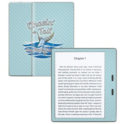MightySkins Carbon Fiber Skin for Amazon Kindle Oasis 7" (9th Gen) - Chasin Tail | Protective, Durable Textured Carbon Fiber Finish | Easy to Apply, Remove, and Change Styles | Made in The USA