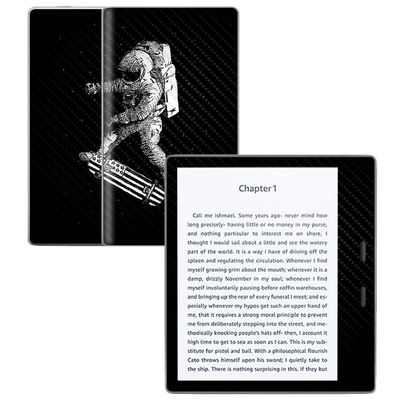 MightySkins Carbon Fiber Skin for Amazon Kindle Oasis 7" (9th Gen) - Space Kickflip | Protective, Durable Textured Carbon Fiber Finish | Easy to Apply, Remove, and Change Styles | Made in The USA