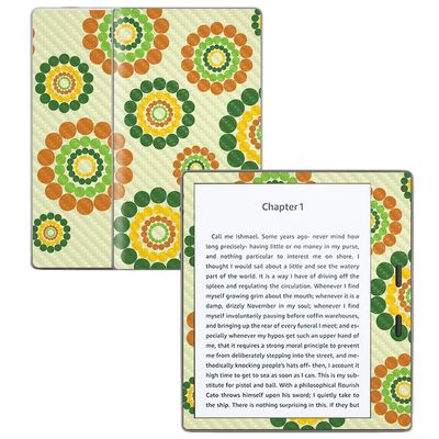 MightySkins Carbon Fiber Skin for Amazon Kindle Oasis 7" (9th Gen) - Hippie Flowers | Protective, Durable Textured Carbon Fiber Finish | Easy to Apply, Remove, and Change Styles | Made in The USA
