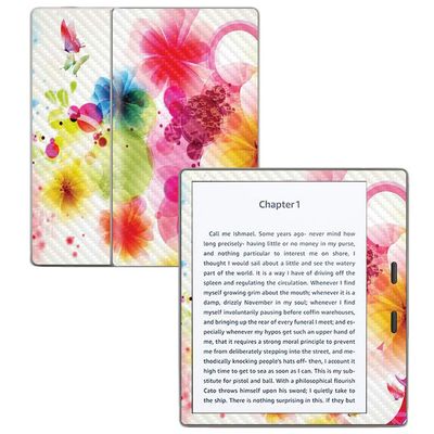 MightySkins Carbon Fiber Skin for Amazon Kindle Oasis 7" (9th Gen) - Pollinate | Protective, Durable Textured Carbon Fiber Finish | Easy to Apply, Remove, and Change Styles | Made in The USA