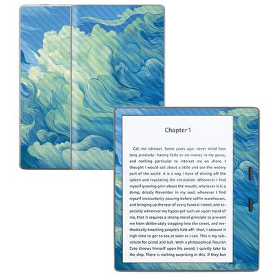 MightySkins Carbon Fiber Skin for Amazon Kindle Oasis 7" (9th Gen) - Visionary | Protective, Durable Textured Carbon Fiber Finish | Easy to Apply, Remove, and Change Styles | Made in The USA