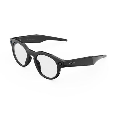 Meta Oakley HSTN, Black | Smart AI Glasses for Men, Women Camera, Audio, Video Recording Clear Lenses