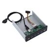 ASHATA 19 pin to 4 USB3.0 + 2 USB2.0 6 Interface Metal Front Panel USB Hub Audio Front Panel High Speed Data , Black view 3