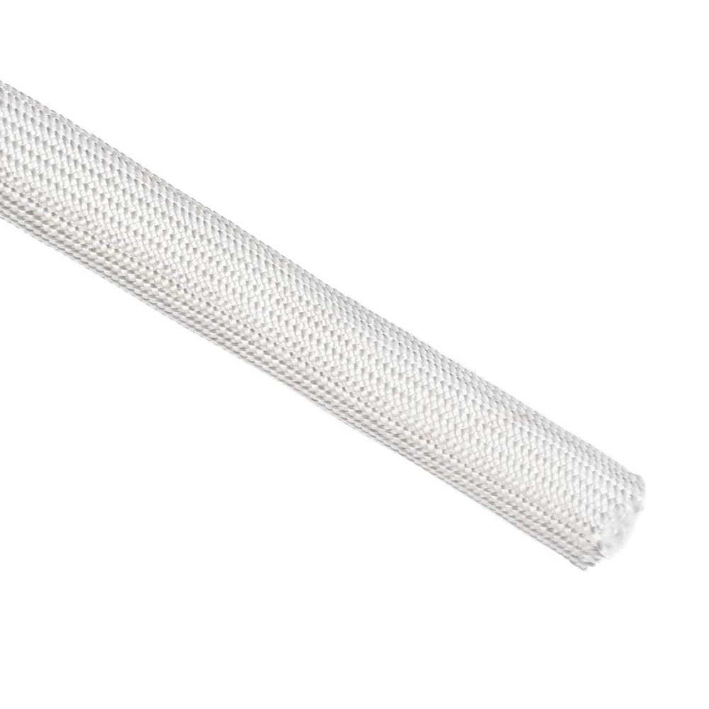 uxcell Insulation Braid Sleeving, 16.4Ft-14mm High TEMP Fiberglass Sleeve White