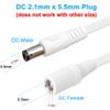 2 Pack 10FT DC Power Extension Cable 5.5mm x 2.1mm12v DC Extension Cord Power Adapter for CCTV Security Camera Surveillance IP Camera,LED Strip,24v 12 Volt Male to Female Plug Flat Cable view 2