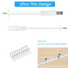 2 Pack 10FT DC Power Extension Cable 5.5mm x 2.1mm12v DC Extension Cord Power Adapter for CCTV Security Camera Surveillance IP Camera,LED Strip,24v 12 Volt Male to Female Plug Flat Cable view 3