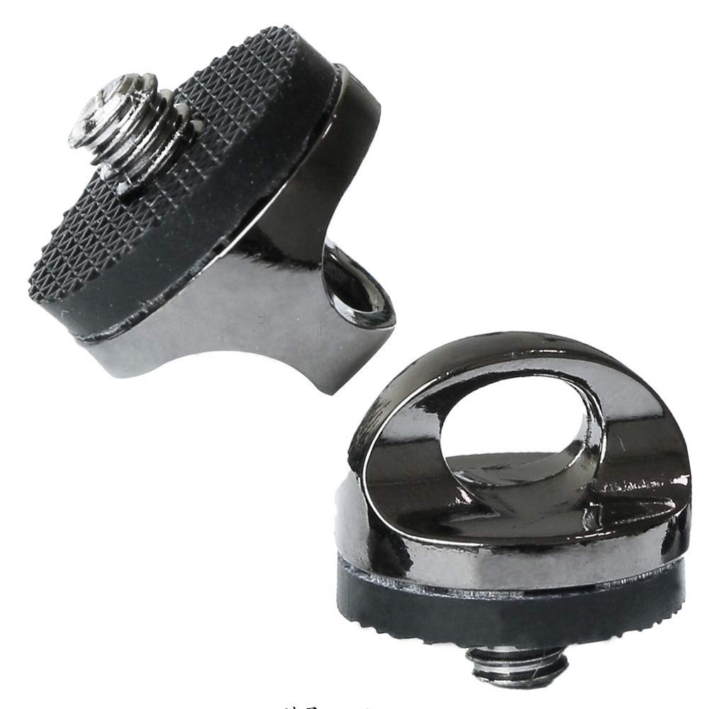 Chiloskit 2pcs 1/4" Threaded Camera Strap Screw Neck Strap Screw Holder Camera Screw for Camera DSLR Canon Nikon Sony Olympus Panasonic Sigma Quick Install (Wood Washer(2pcs))