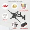 Barkan TV Wall Mount, 13-90 inch Dual Arm Full Motion Articulating - 4 Movement Flat/Curved Screen Bracket, Holds up to 132 lbs, Extra Stable, Lifetime Limited Warranty, Fits LED OLED LCD view 3