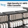 ICC LC MPO Fiber Optic Cassette, 24 Fiber OM2 Multimode, Beige LC Duplex Adapters, Staggered Push Pin Design Fiber Enclosures and Patch Panels view 2