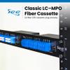 ICC Fiber Optic MPO Cassette LGX Compatible, 24 Fiber OS2 LC to MPO Module, 9/125 Singlemode, Blue Adapters, Black, 1-Pack view 2