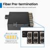 ICC SC MPO Fiber Optic Cassette, 12 Fiber OM1 Multimode, Beige SC Duplex Adapters, Staggered Push Pin Design Fiber Enclosures and Patch Panels view 3