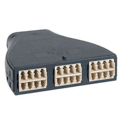ICC LC MPO Fiber Optic Cassette, OM1 Multimode 62.5/125, 24 Fiber, Plug and Play Module with Beige LC Adapters, MPO to LC Conversion Fiber Patch Panels