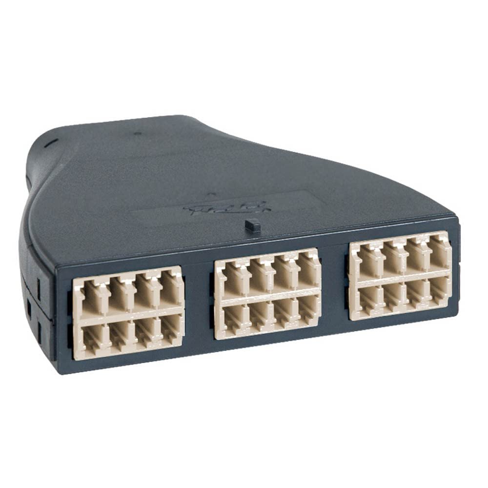 ICC LC MPO Fiber Optic Cassette, OM1 Multimode 62.5/125, 24 Fiber, Plug and Play Module with Beige LC Adapters, MPO to LC Conversion Fiber Patch Panels