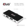 Club 3D USB Typ C 4-in-1 Hub auf HDMI 4K60Hz USB Typ C PD/USB Typ A/Audio Buchse view 3