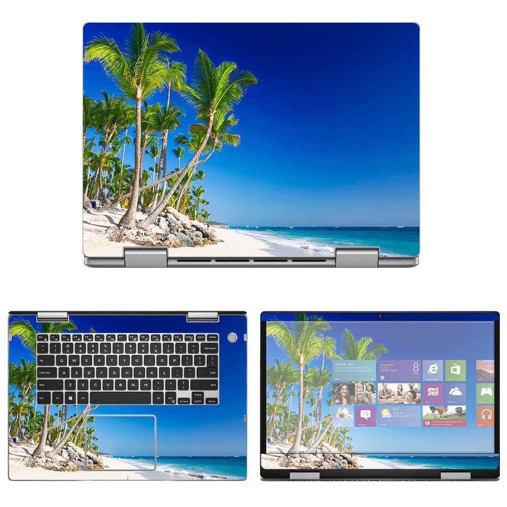 Decalrus - Protective Decal Flames Skin Sticker for Dell Inspiron 5591 2-in-1 (15.6" Screen) case Cover wrap DEinspiron2in1_5591-123