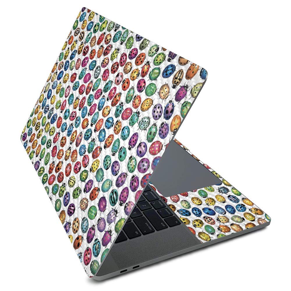 MightySkins Carbon Fiber Skin for Apple MacBook Pro 16" (2020) - Color Bugs | Protective, Durable Textured Carbon Fiber Finish | Easy to Apply, Remove, and Change Styles | Made in The USA
