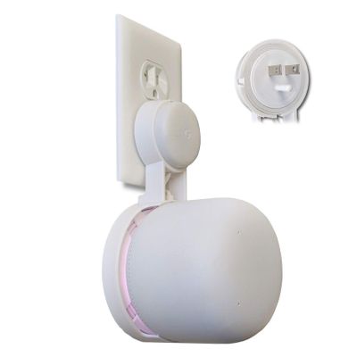 Nest WiFi Point Genie: The Simplest Lowest Profile Outlet Holder Mount for Google Nest WiFi Point | Reinforced Support | Great Sound | Open Access | No Messy Screws! (1-Pack)