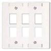 45-5657, Connector Accessories Multi Media Wall Plate Dual Gang Base 6 Port White (10 Items) view 1