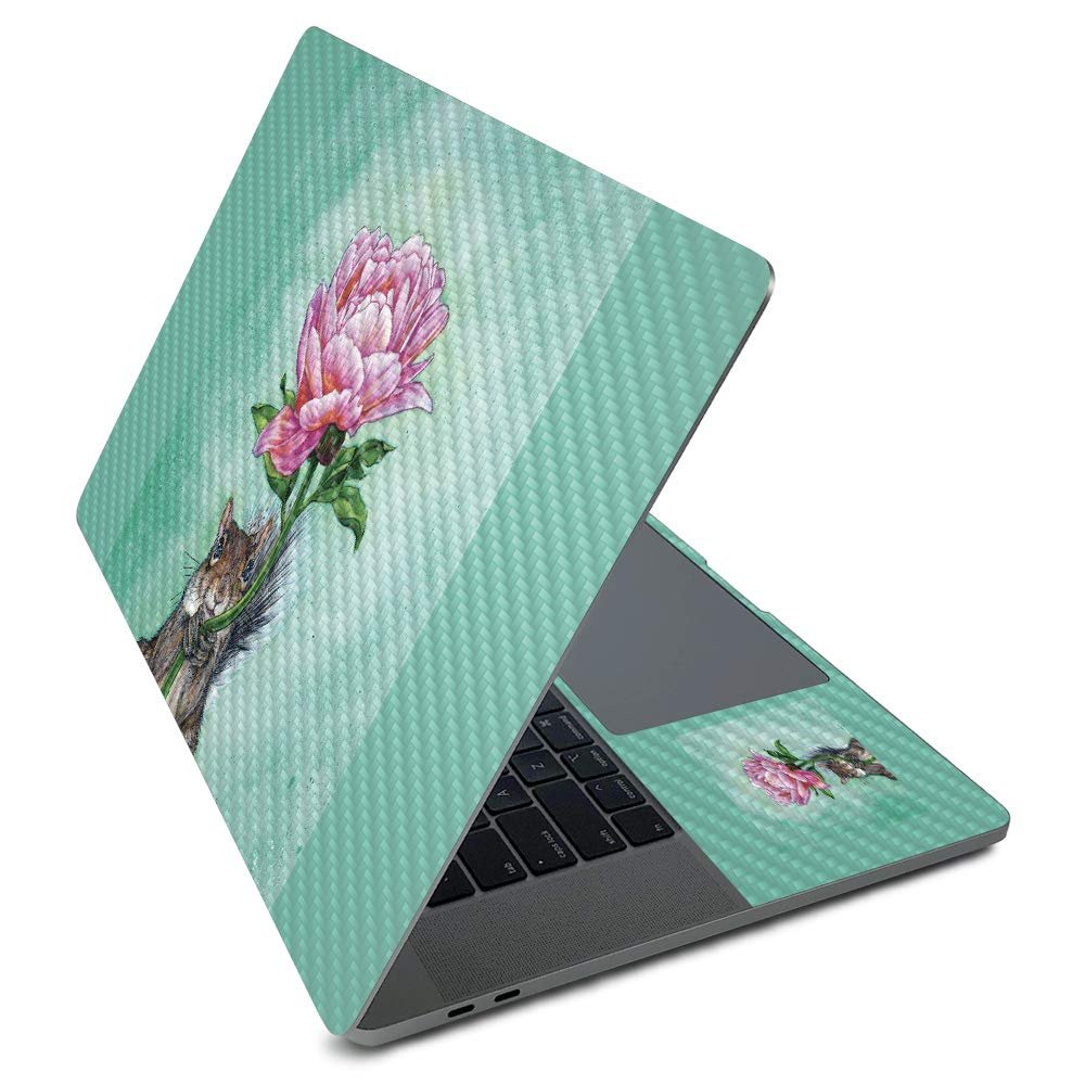 MightySkins Carbon Fiber Skin for Apple MacBook Pro 16" (2020) - Lovely Squirrel | Protective, Durable Textured Carbon Fiber Finish | Easy to Apply, Remove, and Change Styles | Made in The USA
