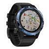 DKEnjoy Stainless Steel Bezel Ring Adhesive Cover Anti Scratch Dial Protector Compatible for Garmin Fenix 6/Fenix 6 Pro/Fenix 6 Sapphire Smartwatch (A-Blue) view 2