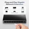 Cudy GS108 8 Port Gigabit Unmanaged Ethernet Network Switch , Ethernet Splitter Plug & Play Fanless Metal Design Shielded Ports Traffic Optimization view 2