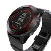 DKEnjoy Stainless Steel Bezel Ring Adhesive Cover Anti Scratch Dial Protector Compatible for Garmin Fenix 5X/Fenix 5X Plus Smartwatch (B-Red) view 2