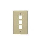 45-933-BU, Connector Accessories Standard Datacom Wall Plate Ivory Bulk (50 Items)